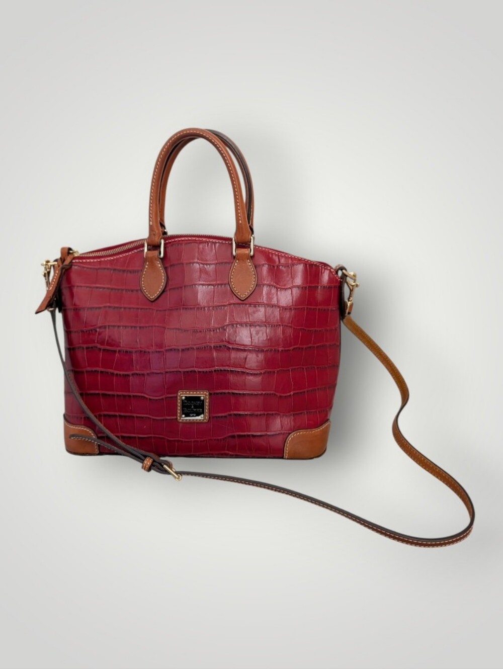 Dooney & Bourke Croc Embossed Leather Satchel